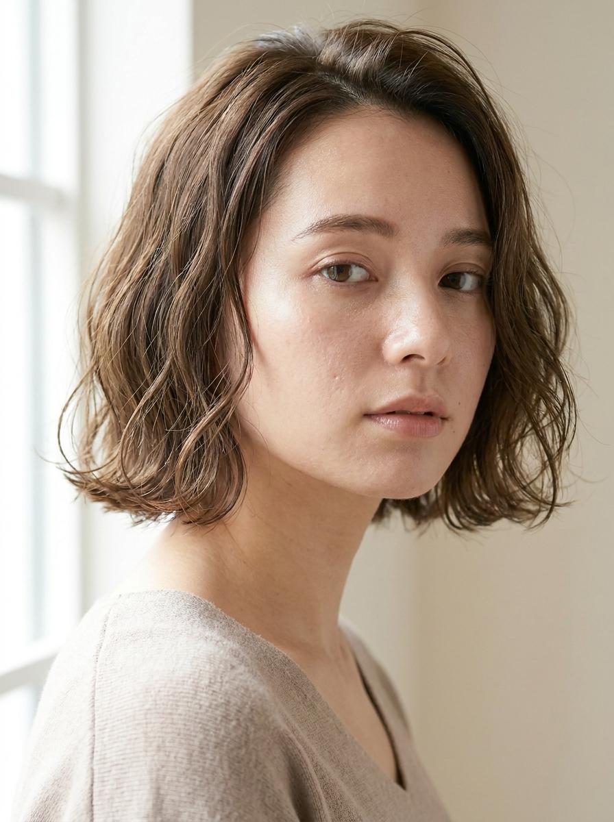 Kurzer Bob mit sanften Wellen – moderne Frisur für kurze Haare